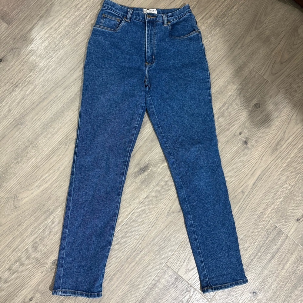 Vtg Westport Jeans Womens Sz 4 High‎ Rise Straight Leg Medium Wash 90s Denim USA